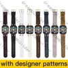 Designer Strap Horlogebanden Watch Band 42mm 38mm 40mm 44mm 41mm 45mm Iwatch 2 3 4 5 6 Bands Lederen band Armband Fashion Stripes Horlogeband
