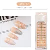 Chrysantheme Blume gelb DIY 24 Stück/Box Stiletto Press On False Nails Trips Fertiges Produkt Tragbare Full Cover Dekor Tipps Art.-Nr