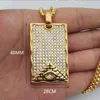 Hängsmycke Halsband Hip Hop Smycken Egyptisk halsband Ankomst Eye of Horus Rhinestone Rostfritt stål Iced Out Chain Mens Present