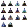 Orgone Pyramid 참신 품목 보호 명상 8cm 수제 흑요석 리이키를 가진 긍정적 인 에너지 결정 구체