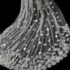 Bridal Veils Cathedral Veil Bride Shining Starlight Fabric 3D Three-dimensional Flower