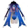 Rolecos Genshin Impact Mona Cosplay Costume Women Sexig Jumpsuit Game Costume For Women Bodysuit Cloak Leggings Y0903