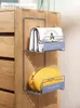 Punch-free Hanging Bag Storage Rack Shelf Iron Double Layers Handbag Wall-mounted Holder Home Organizer Shelves 211112