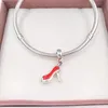 Charms för smycken gör kit röd stiletto estetisk pandora 925 silver pärlstav armband kvinnor män bangle kedja pärlor hänge halsband födelsedagspresent 792154en09