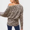 T Shirt Women Autumn Sexy Off Shoulder Leopard Tshirt Fashion Snkae Print Batwing Sleeve Top Loose Casual Floral Tunics 210515