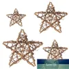 4pcs mariage bricolage étoile à cinq branches guirlande pendentif en bois porte ornement suspendu