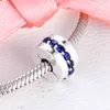 Blau DIY 2020 Weihnachten 100 % echtes Silber S925 ästhetischer Winter Halloween Girl Friends Clip-Charm für Armbänder