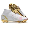 2021 Quality Mens Fotbollskor Phantom GT Academy Dynamic Fit TFCleats Läderfotboll Stövlar Turf Scarpe Calcio White