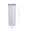 Sublimation Straight Skinny Tumbler White Blank Water Cup Coating For Heat Transfer Stainless Steel For Gift