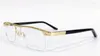 Venda de armação de óculos ópticos 4567598 metal meia armação ultra leve óculos masculino estilo de negócios simples e versátil armação superior quali245V