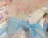 2021 Été Vintage bébé fille espagnol lolita princesse robe enfants décontracté dentelle maille maille couture anniversaire fête robe robe g1129