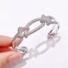 2021 Des créateurs de bijoux haut de gamme aiment le bracelet Lock Bracelet Brangle Placage d'or sur cuivre curri