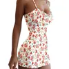 Kadın Mayo Richkeda Store 2021 Kadın Yaz Elbise Seksi Sling Çiçek Baskı Şifon Bayanlar Tunik Sundress Kız Tatil Mini