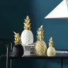 Modern stil harts ananas hantverk hem dekoration prydnad gyllene frukt kreativa vardagsrum skrivbord dekor 210804