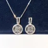 Luxury 3CT Lab Diamond Pendant Real 925 Sterling Silver Party Wedding Pendants Chain Necklace For Women Bridal Charm smycken