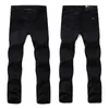 Inverno Uomo Jeans slim caldi Elasticità Jeans neri skinny Moda Pantaloni casual in denim spesso Pantaloni Abbigliamento maschile di marca 211104