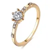 IPARAM Stylish Fashion Women Ring Finger Jewelry Rose Gold /Sliver /Gold Color Rhinestone Crystal Rings 6/7/8/9/ Size