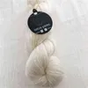 1 PZ 100g Hank 100% Lana Merino Filato Pizzo Peso Lavoro a maglia Crochet Filato Morbido Non Tinto Bianco Naturale 1ply Y211129