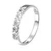 AEAW 14k białe złoto 01ct m Całkowita 05ctw DF Round Cut EngagementingWedding Lab Diamond Band Pierścień dla kobiet 2202281985452