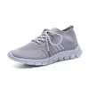 Lente en zomer gebreide ademend schoenen effen kleur vrouwen casual sneakers lace-up platte bodem buiten mesh casual vrouwen sportschoenen