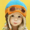 Caps & Hats Boys Winter Warm Cap Hat Beanie Pilot Crochet Earflap Casual Knitted Fashion Cute Cartoon Earmuff Colorful Crown