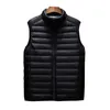 Aiwetin Mens Jacket Ärmlös Vest Vinter Mode Man Bomull-Padded Vest Coats Män Stand Krage Tjocken Waistcoats Kläder 211019