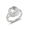 Solid 925 Sterling Silver Ring Settings Pearl Jewelry Mounting Base Designs for Women 5 Pieces