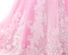 rosa toddler tjejer pageant klänningar boll klänningar smycken långa ärmar formella barn fest klänning blomma flicka klänningar för bröllop blomma tjejer klänningar