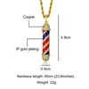 Hip Hop Bling CZ Barber Shop Cut Clain Gelado para fora Cúbico Zircão Gótico Colar Pingente para Homens Jóias Chair de Tênis