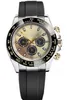 Armbandsur som s￤ljer Premium Black Dial 40mm Cosmograph 116503 Tv￥-ton guld rostfritt st￥l mekanisk automatisk herrklocka