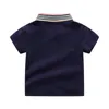 Nouveau été mode Style enfants vêtements garçons filles coton Plaid rayé à manches courtes T-shirts hauts 1-5 ans