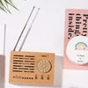 Wooden Radio Shaped Music Box Creative Retro Art Crafts Birthday Gift Doll Home Decoration Accessories