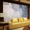 Custom silk wallpaper fashion classic blue abstract ink stone TV background home decoration painting