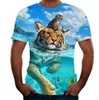 IJs Wolf T-shirt 3D Print T-shirt Zomer Mannen Heup Hop Tee Shirts Alisister Merk Kleding Unisex Pullover Tops Dropship