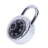 Zinc Alloy Precision Lock Hardad Stål Shackle Dial Combination Bagage Locker Turntable Lösenord Hänglås Gym Closet Safe Disc Password Lås Anti-stöld