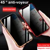 Cas d'adsorption magnétique de protection anti-intimité pour iPhone 13 12 Mini 11 Pro Max XR XS Max 7 8 Plus SE Couvercle en verre double côtés
