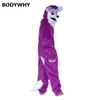 Mascot CostumesFursuit Wolf Dog Husky Mascot Kostym Halloween Årlig Prestation Props Cartoon Suit Vuxen Plush Animal Clothing Christmas