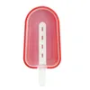 Silikon Ice Cream Mold Ice Cube Fack Popsicle Moulds med plastpinnar Locks DIY Dessert Verktyg ZC3526