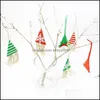 Décorations Fournitures festives Gardenjoyeux arbre de Noël en peluche poupée ornements à la main elfe jouet pendentif père Noël décor de fête à la maison de vacances