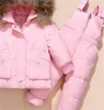 2020 Winter Children Girls And Boys Clothing Sets Warm hooded Duck Down Jacket Coats + Trousers Waterproof Snowsuit Kids Baby Clothes 690 X2