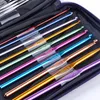 Multicolour Metal Aluminium Crochet Hook Stick Kit Needles Set Weave Craft Garn Stitches Needle Stitch Dh8862