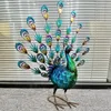 Газонные лампы Peacock Solar Light Light Windmill Garden Eartense Украшение из кованого железа окрашены в Ветер Спиннеры Дворного двора Декор Орнамент