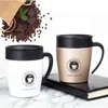 Poignée Tasse À Café En Acier Inoxydable Thermos Tasses Fiole À Vide Thermo Bouteille D'eau Adulte Bussiness Hommes Thé Portable Thermocup 330 ML 211109