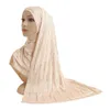 Baumwolle Jersey Hijab Schal Solide Strass Weiche Elastische Frauen Kopftuch Muslimischen Mode Islamischen Headwrap Turban Lange Schal Schal