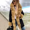 Parka manteaux longs coton décontracté fourrure à capuche vestes femmes hiver femmes épais chaud Parkas femme pardessus 2022