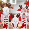 Noël sans visage Gnome Santa Noël Arbre Suspendu Ornement Poupée Décoration Pour La Maison Pendentif Cadeaux Drop Ornements Fournitures Seaway FWF8639