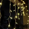 Outdoor Decoration 5m DROP 0.4-0.6M Kurtyna LED String Lights 220 V / 110V Ogród Xmas Luminaria Garland Dekoracyjne światła Y0720