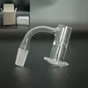 Fully Weld Quartz Banger With Retail Package Beveled Edge Smoking Nail Bangers 10mm 14mm 18mm Male Female Frosted Joint OD 20mm For Water Bong Pipe