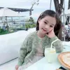 Sonbahar Bebek Kız Ceket Moda Hırka Leopar Sevimli Örgü Giyim Çocuk Çocuklar için Pamuk Ceket Örgü Kazak Giyim 211106