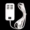 Divisor de 6 puertos con interruptor, adaptador de corriente externo de CA, HUB USB, enchufe de extensión de carga de pared de escritorio, toma de corriente de 20W, 5V, enchufe europeo y estadounidense